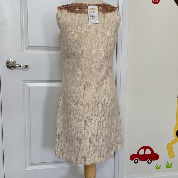 Cute formal metallic dress great for tea party and wedding - Picture 6 of 8